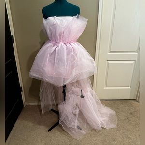 Rteyno Women's High Low Tulle Strapless